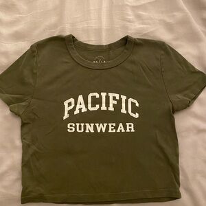 PacSun Olive Green Crop Top